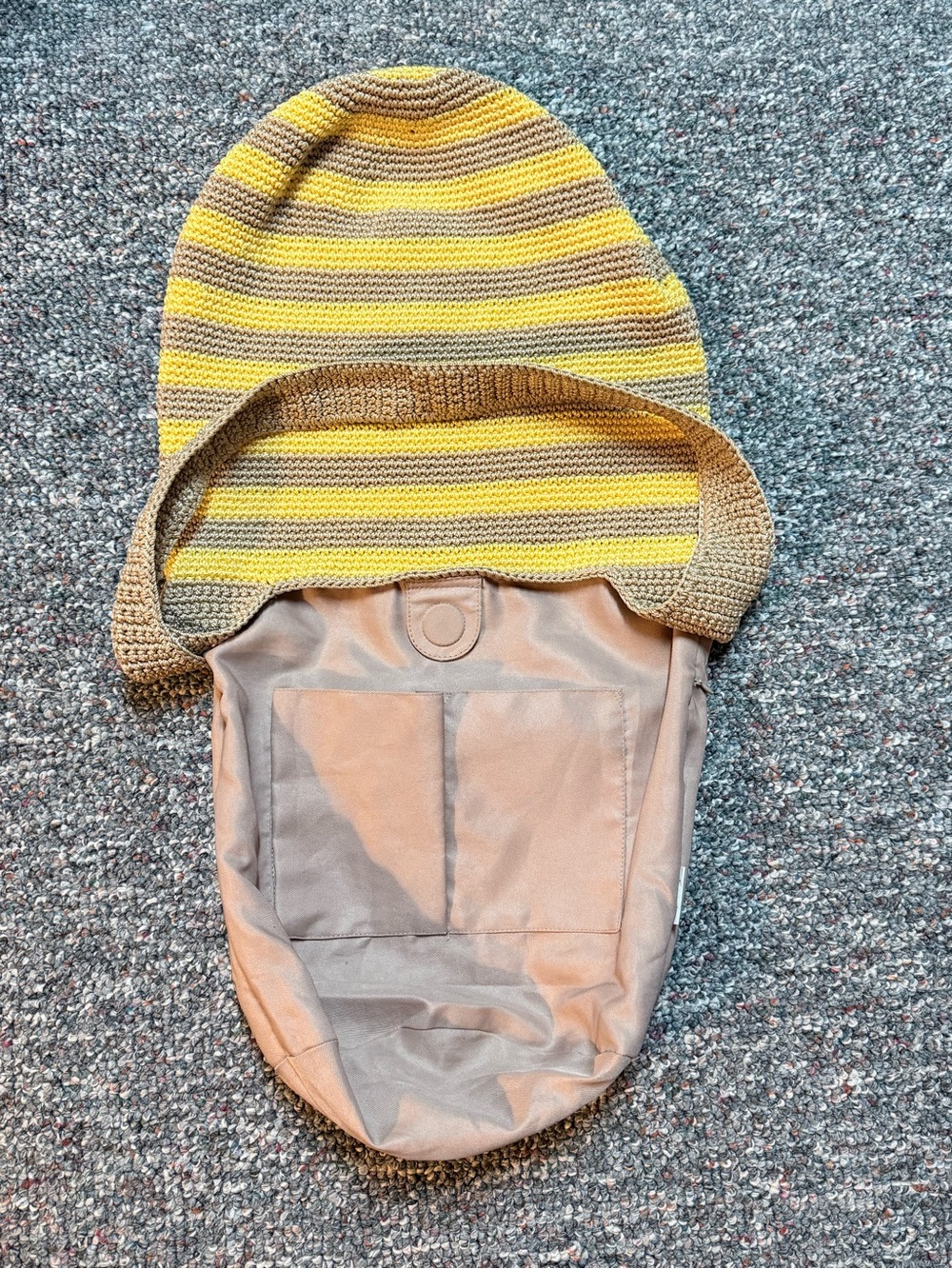 The Sak Yellow and Tan Crochet Shoulder Bag - Picture 3 of 7